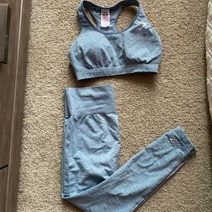 Blue vital seamless workout set